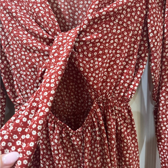 Nasty Gal Red and White Floral romper - Picture 3 of 6